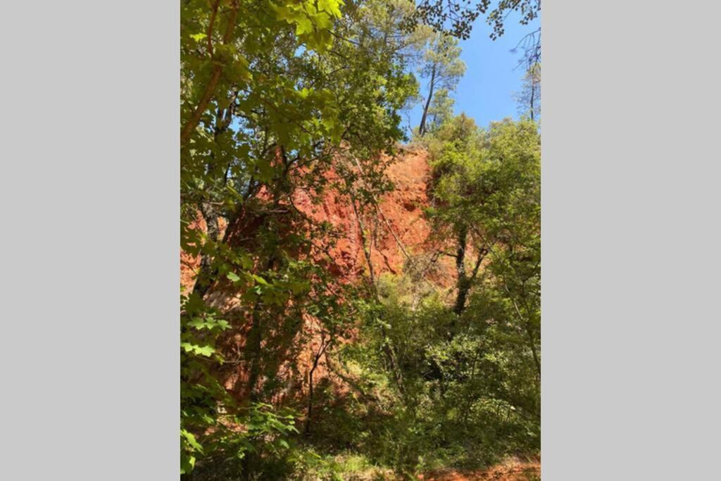 Eblouissant Appartement Au Calme D'Une Residence Avec Piscine Idealement Situe Au Pied Du Colorado Provencal Dans Le Prestigieux Luberon Rustrel Exteriér fotografie