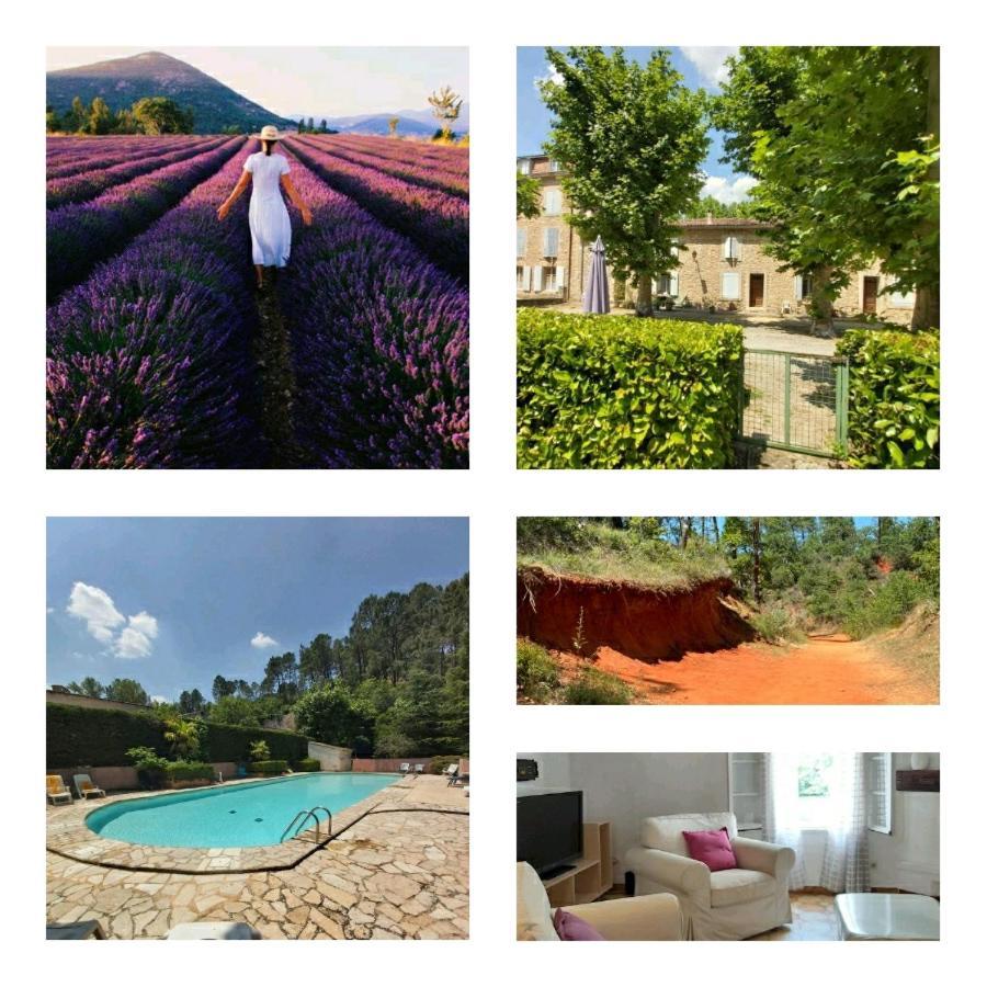 Eblouissant Appartement Au Calme D'Une Residence Avec Piscine Idealement Situe Au Pied Du Colorado Provencal Dans Le Prestigieux Luberon Rustrel Exteriér fotografie